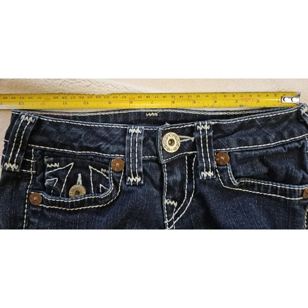 True Religion Julie Big T Women Skinny Stretch Dark Wash Jeans Size 25 USA - Picture 2 of 12
